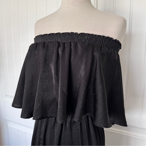 Show Me Your Mumu Black Satin Hacienda Maxi Dress - Picture 4 of 9